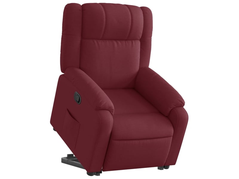  Fauteuil inclinable, fauteuil relax salon rouge bordeaux tissu shl9067  - Conforama C