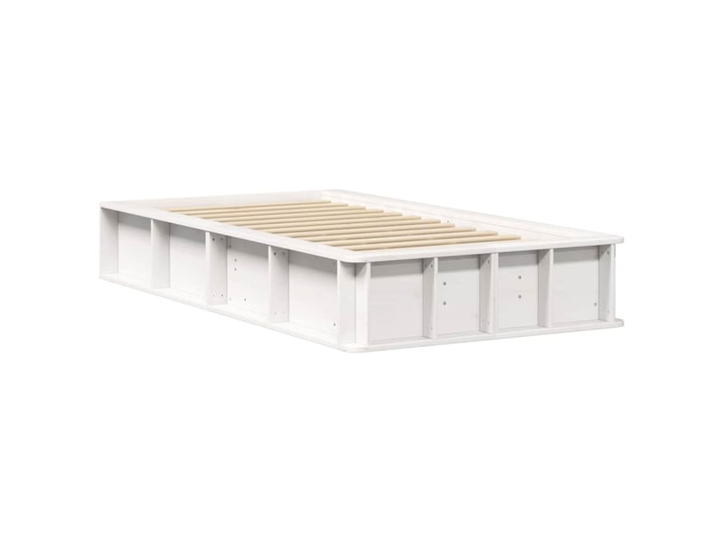  Lit simple- lit adulte -  cadre de lit blanc 90 x 190 cm bois de pin massif  - Conforama C