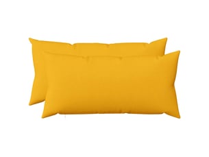 Lot de 2 coussins avec oreiller, coussins décoratifs heerlen jaune clair tissu cf50246