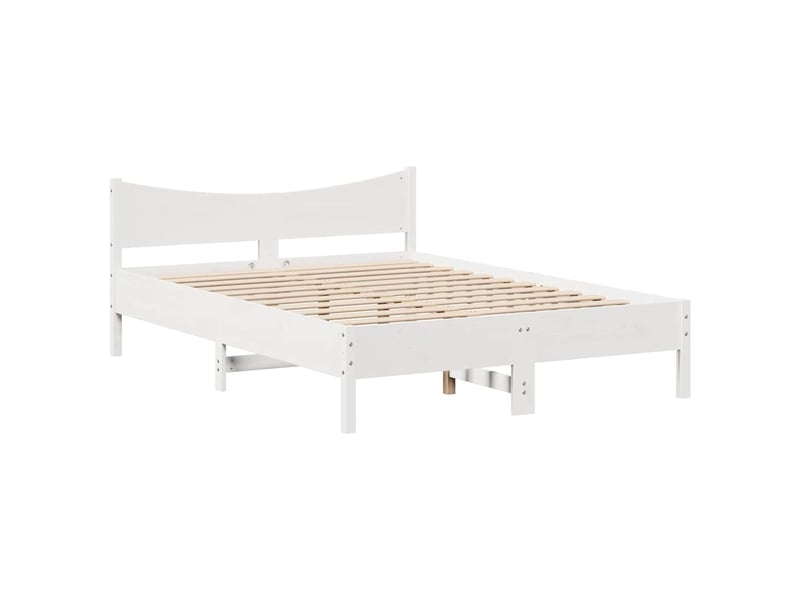  Lit double- lit adulte -  cadre de lit avec tiroirs blanc 120x200 cm bois de pin massif  - Conforama D