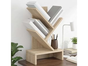 Étagère arbre 3 niveaux, étagère de rangement 30 x 18 x 48 cm bois d'ingénierie shl9459