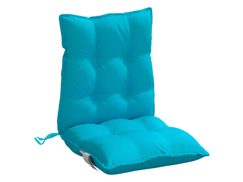 Lot de 4 coussins d'extérieur, coussins de chaise turquoise cf56426 - Conforama E