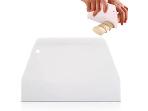 Grattoir à pâte en plastique, grand coupe-pâte grattoir d'établi grattoir à gâteau grattoir à corne alimentaire coupe-pâte grattoir de cuisine outil