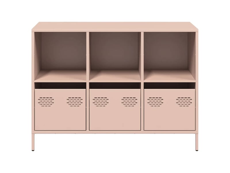  Buffet - bahut - meuble de rangement rose 101,5x39x73,5 cm acier laminé à froid  - Conforama E