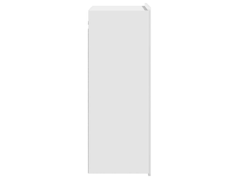  Armoire murale salon, meuble de rangement blanc brillant 66 x 34,5 x 92 cm  - Conforama E