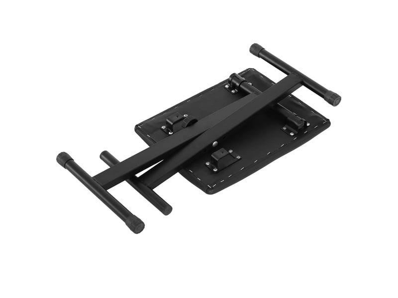  Tabouret piano pliable, banc piano réglable en hauteur de 37 à 47 cm, siège rembourré en pu et pieds en métal antidérapants, noir, charge 100 kg  - Conforama W