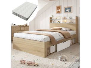 Lit simple 90x200 cm OPULERANE TRADING LTD coloris naturel