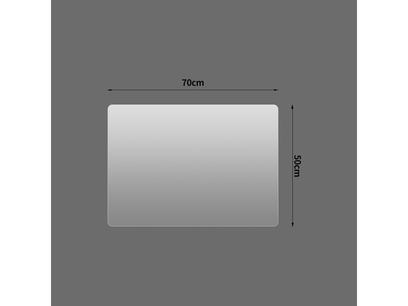  Miroir de salle de bains 70x50 cm - miroir mural rectangulaire sans cadre avec coins arrondis, verre hd et film de sécurité  - Conforama B