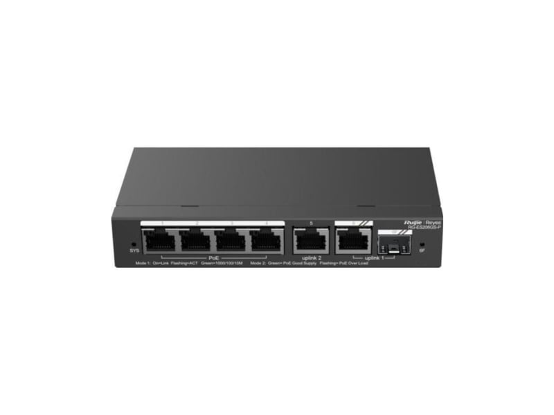  Switch reseau gere l2 gigabit poe+ 6 ports combo 1 rj45 sfp RG-ES206GS-P - Conforama B