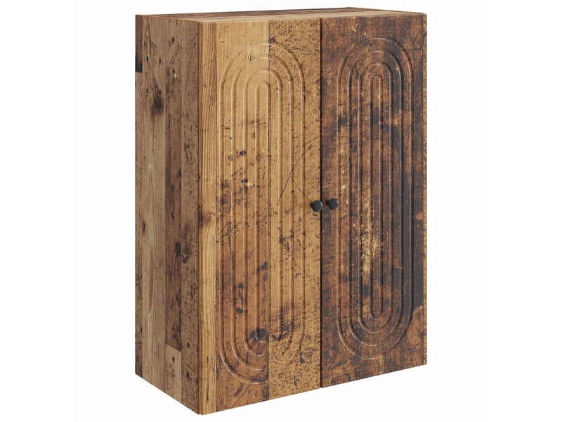  Armoire murale salon bois ancien 66x34,5x90cm bois d'ingénierie shl2528  - Conforama A
