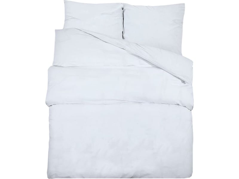  Ensemble de housse de couette blanc 260x240 cm microfibre  - Conforama A