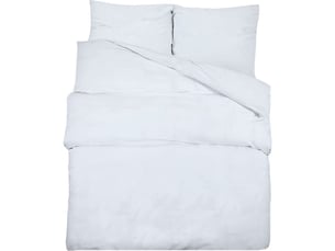 Ensemble de housse de couette blanc 260x240 cm microfibre