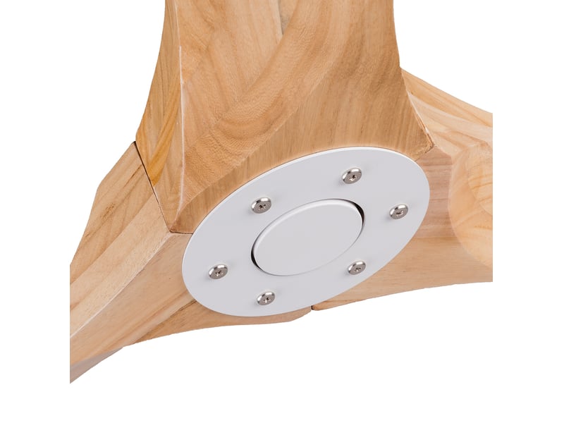  Ventilateur de plafond 152 cm sans éclairage blanc et naturel avec télécommande  - Conforama E