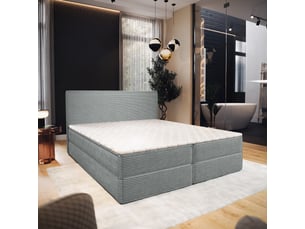 Lit avec rangement 160x200 cm <strong>MASSENO</strong> <strong></strong> coloris gris