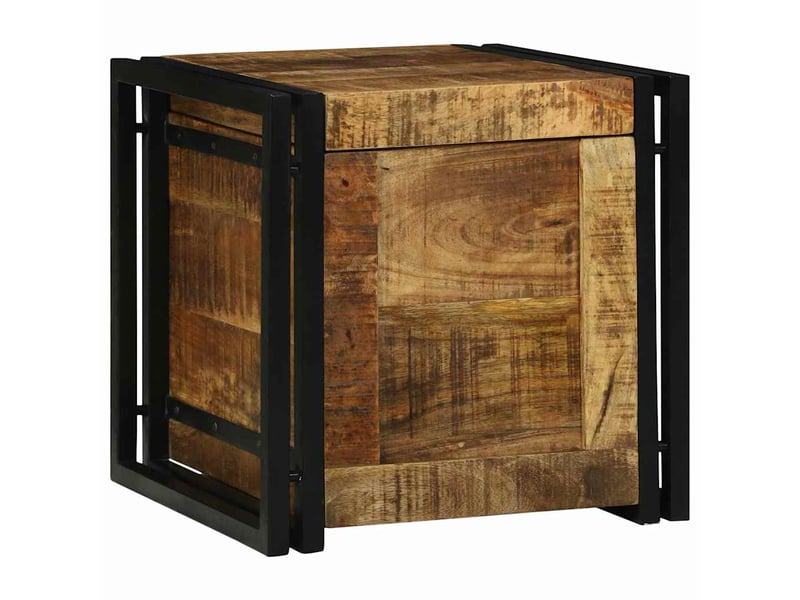  Boîte de rangement, coffre de rangement marron et noir 40x40x40 cm shl83064  - Conforama C