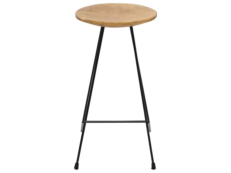  Lot de 2 tabouret de bar, chaise de bar bois de teck massif shl43669  - Conforama C