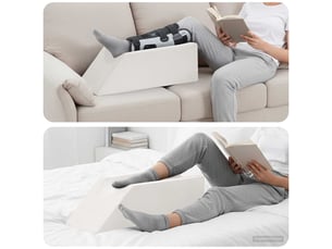 Coussin pour les jambes, oreiller 68 x 25 x 21,5 cm ferme mousse pu blanc cf56583