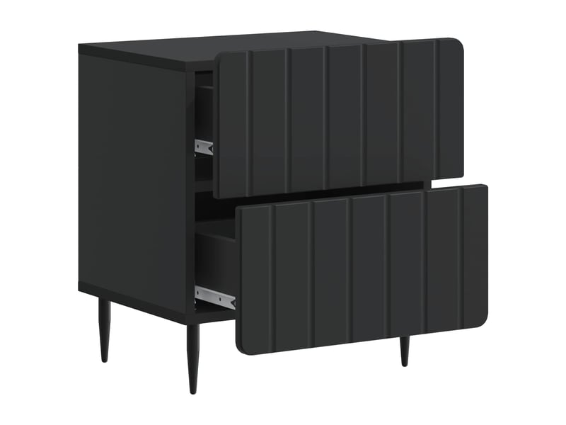  Table de chevet avec tiroir 2 pièces noir 43 x 34,5 x 49,5 cm  - Conforama D