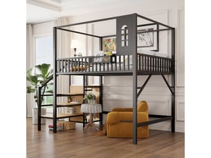 Lit mezzanine 140x200 cm <strong></strong> <strong>Morn Vibe</strong> coloris noir