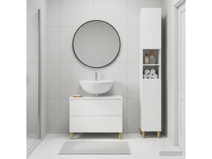 Ensemble de 2 meubles de salle de bain arnhem blanc brillant cf63061