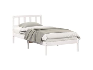 Lit simple 100x200 cm coloris blanc