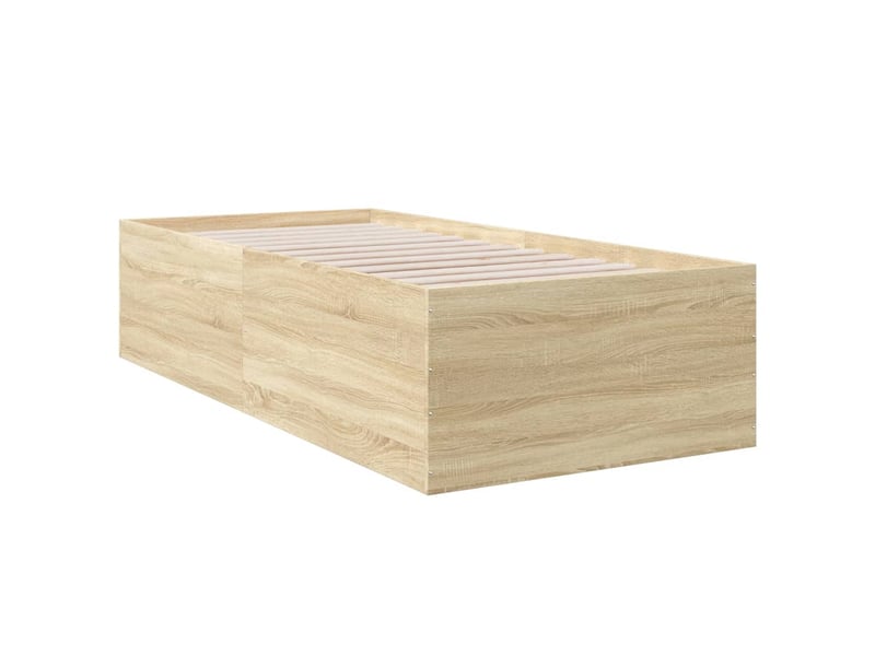  Lit simple- lit adulte -  cadre de lit sans matelas chêne sonoma 100x200 cm  - Conforama B