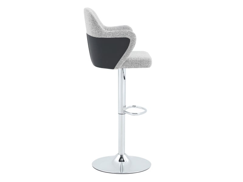  Lot de 2 tabourets de bar rembourrés avec accoudoirs, pivotants 360°, hauteur réglable - bar maison et restaurant  - Conforama E