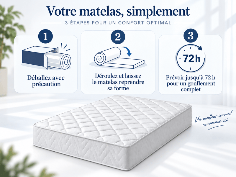  Matelas mousse – épaisseur 15 cm – 140 x 190 cm  - Conforama E
