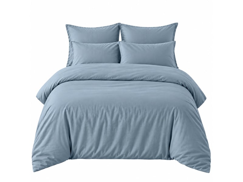 Parure de lit 220x240 cm bambou - coton ardoise PD25645 - Conforama A