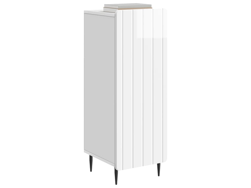  Buffet - bahut - meuble de rangement blanc brillant 34,5 x 33 x 92 cm bois d'ingénierie  - Conforama C
