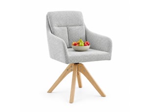 Lot de 2 chaises de salle à manger pivotantes,45x43x87 cm,velours,gris clair