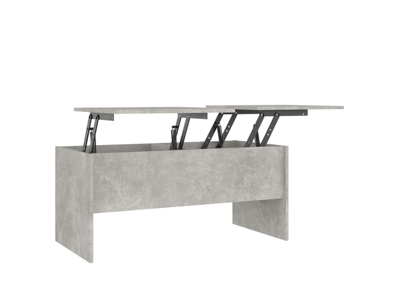  Table basse - table de salon - table à thé gris béton 102x50,5x46,5 cm bois d'ingénierie  - Conforama A