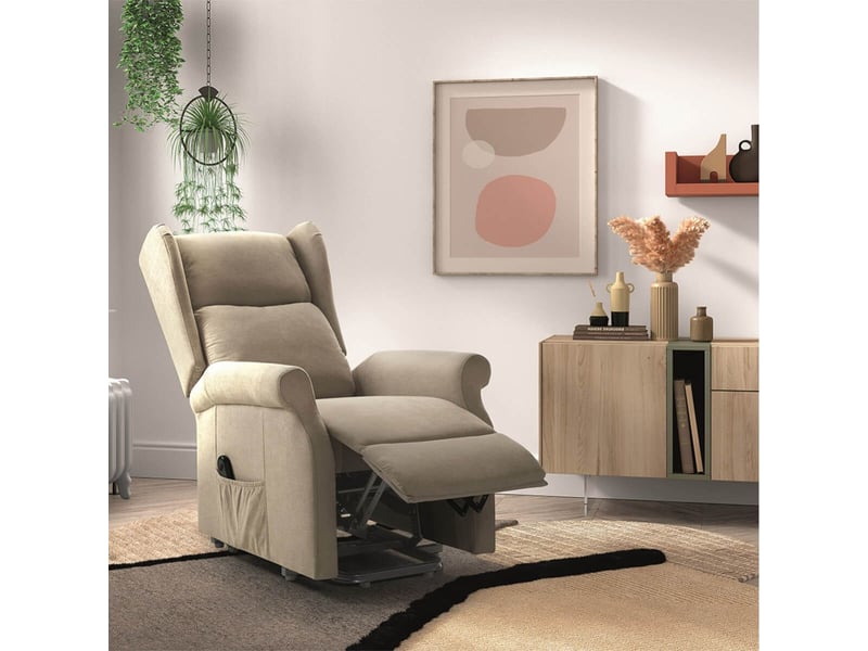  Fauteuil releveur relax électrique tissu waterproof beige - alcanti ALCANTI - Conforama D