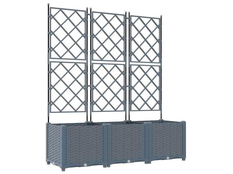  Jardinière - cache-pot de jardin 3 pcs gris clair 120 x 40 x 143 cm pp  - Conforama A