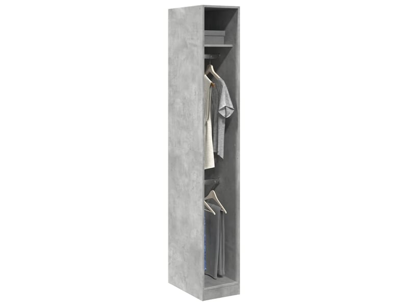  Garde-robe, armoire de rangement gris béton 30x50x200 cm bois d'ingénierie shl31523  - Conforama B