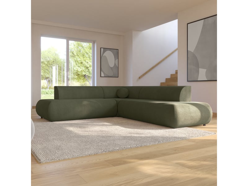 Selsey armone - canapé d'angle convertible - 265 cm - vert olive Armone - Conforama B