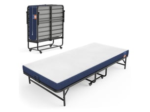 Lit escamotable 90x200 cm VASAGLE   coloris bleu