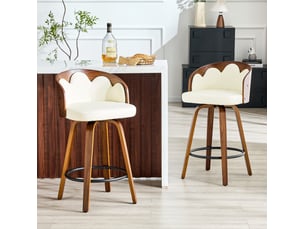 tabouret de bar <strong>HAUSS SPOLE</strong> - blanc hauteur d'assise 67.5 cm vendu Par paire