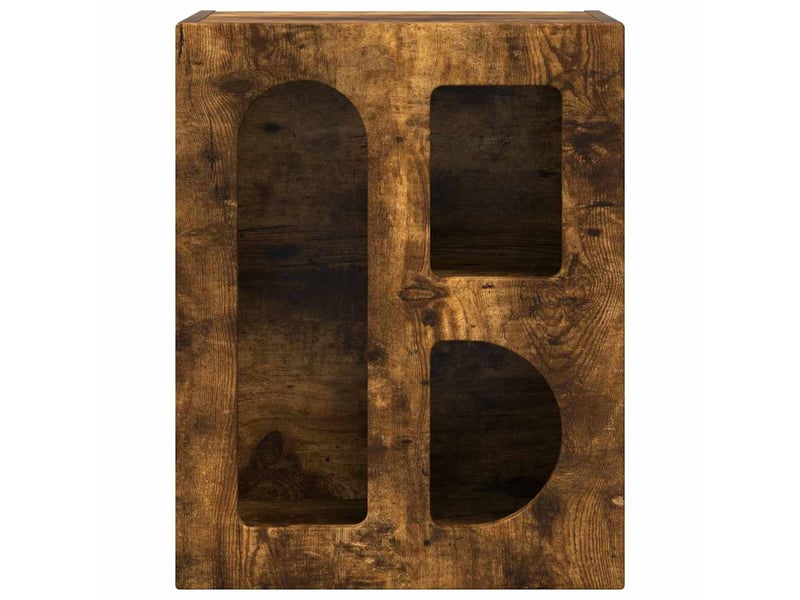  Table de chevet - cabinet de chevet - table de nuit elst 2 pc chêne fumé 40 x 35 x 50 cm  - Conforama E