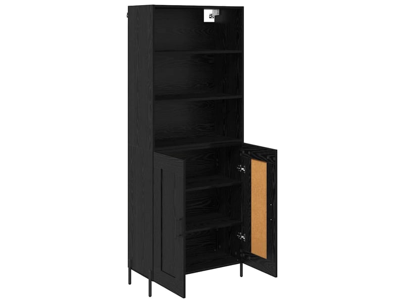  Buffet - haut armoire chêne noir 69,5 x 34 x 180 cm bois d'ingénierie  - Conforama E