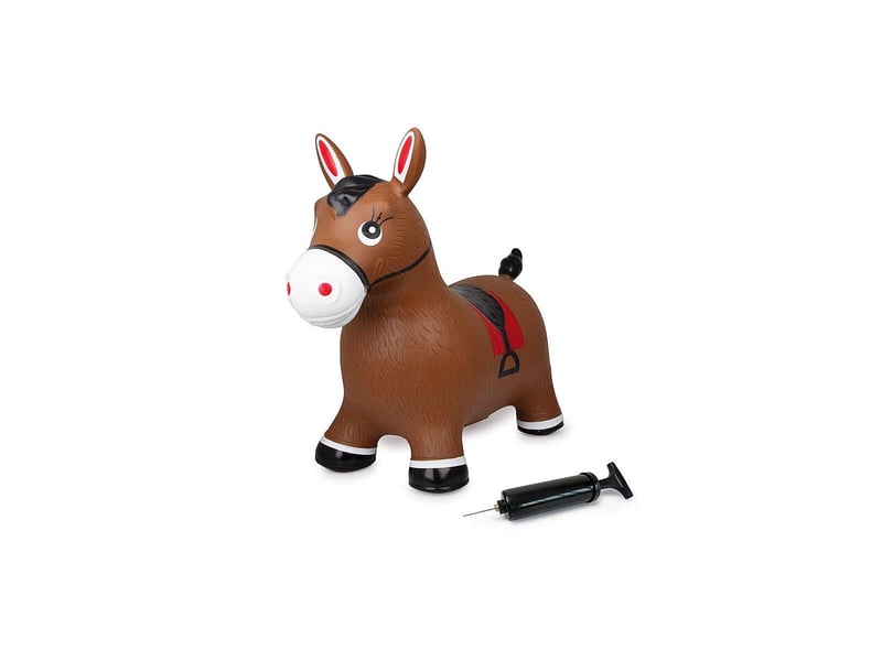  Animal rebondissante cheval hoppydoo brun avec pompe 460597 - Conforama E