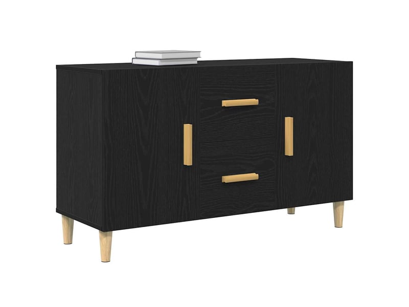  Buffet - bahut - meuble de rangement chêne noir 100x36x60 cm bois d'ingénierie  - Conforama D
