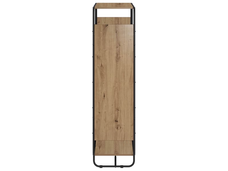  Buffet haut, buffet de rangement chêne artisanal 93.5x37.5x144 cm  - Conforama D