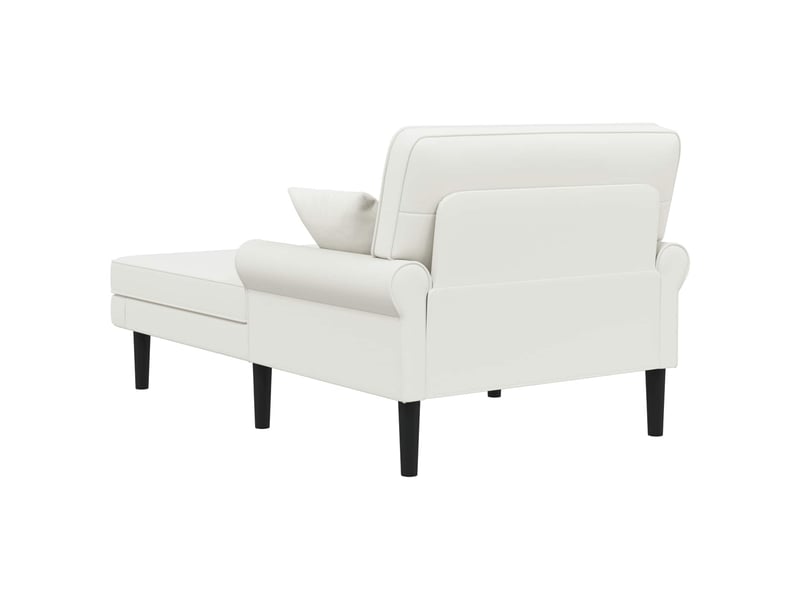  Chaise longue, chaise de salon blanc simili cuir cf28533  - Conforama D