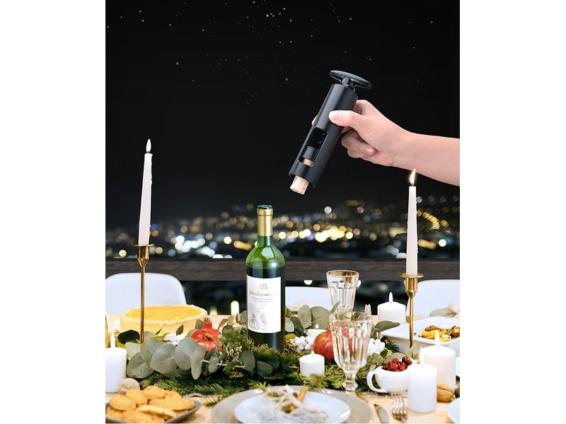  Tire-bouchon gamme classic en plastique noir – 4.1 x 6.4 x 16.5cm  - Conforama E