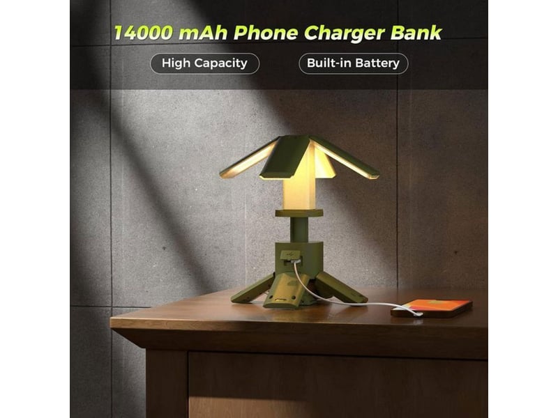  Lampe de camping rechargeable 6000 lumens 14000 mah pied trépied magnétique télescopique 285-1100 mm étanche 149519_AAAPC90953_6_DROPFR - Conforama D