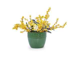 Lot de 3 pots de fleurs en céramique ø 38,130,522,9 cm – vert clair antique – trou de drainage intégré