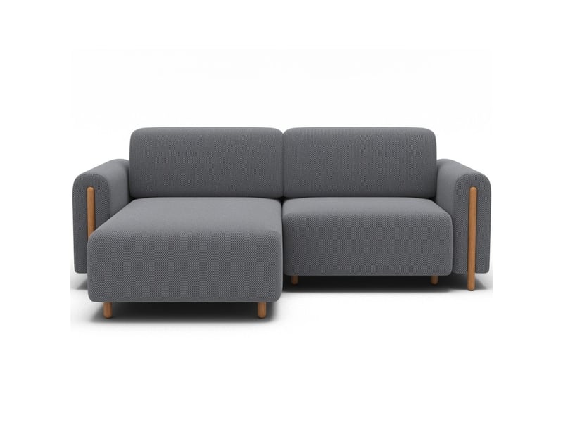  Canapé d'angle convertible arvessa gris foncé tissu nid d'abeille – angle gauche  - Conforama A