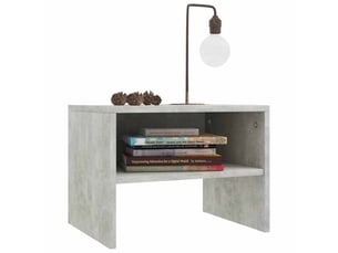 Lot de 2 tables de chevet - cabinet de chevet - table de nuit gris béton 40x30x30 cm bois ingénierie