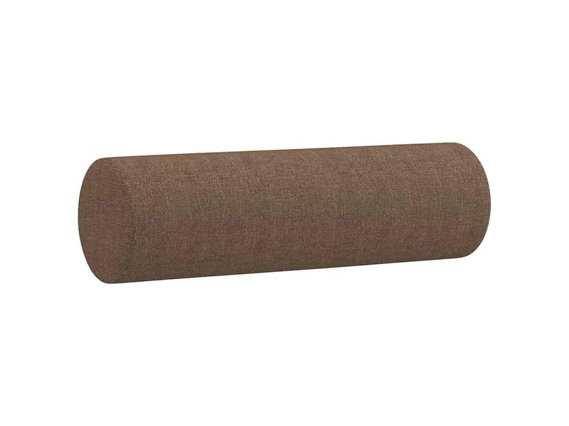  Lot de 2 coussins décoratifs marron ø15x50 cm tissu cf60877  - Conforama C